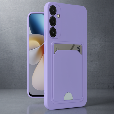 Samsung Galaxy A26 Kılıf Kelvin Kartvizitli Silikon - Lila