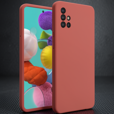 Samsung Galaxy A31 Kılıf Nano İçi Kadife Silikon - Kiremit