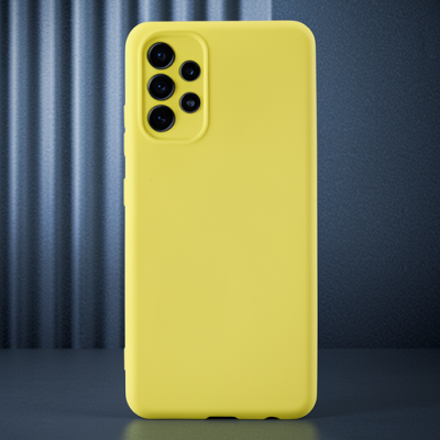 Samsung Galaxy A32 Kılıf Nano İçi Kadife Silikon - Sarı