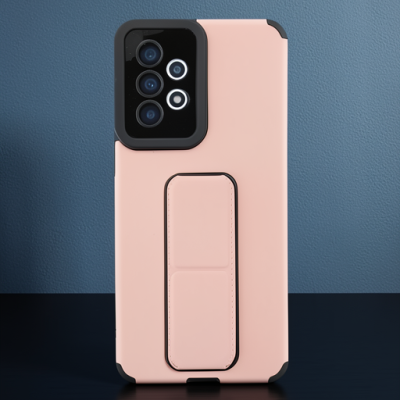 Samsung Galaxy A33 5g Kılıf Mega Standlı Silikon - Pudra