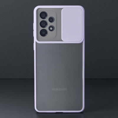 Samsung Galaxy A33 5g Kılıf Palm Buzlu Kamera Sürgülü Silikon - Lila