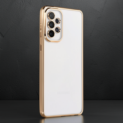 Samsung Galaxy A33 5g Kılıf Razer Lensli Silikon - Gold