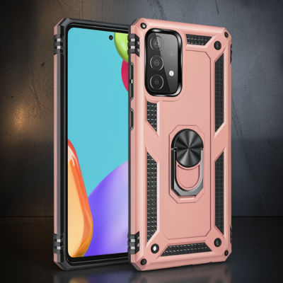 Samsung Galaxy A33 5g Kılıf Sofya Yüzüklü Silikon Kapak - Rose