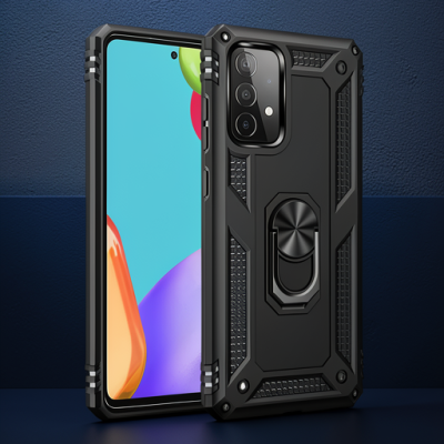 Samsung Galaxy A33 5g Kılıf Sofya Yüzüklü Silikon Kapak - Siyah