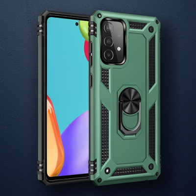 Samsung Galaxy A33 5g Kılıf Sofya Yüzüklü Silikon Kapak - Yeşil