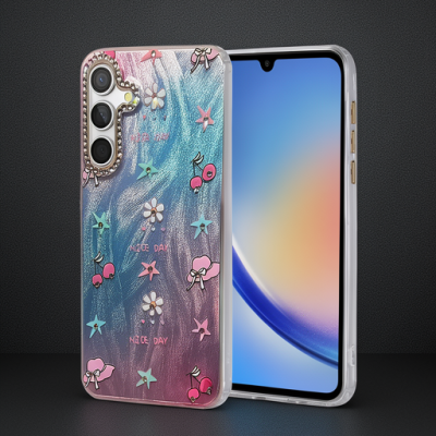 Samsung Galaxy A34 5g Kılıf Blade Aynalı Desenli Kapak - Desen 4