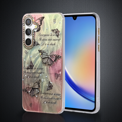 Samsung Galaxy A34 5g Kılıf Blade Aynalı Desenli Kapak - Desen 6