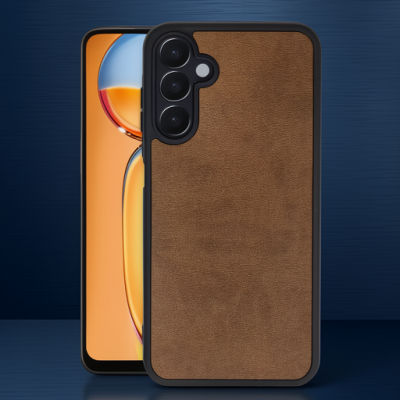 Samsung Galaxy A35 5g Kılıf Aras Deri Kapak - Taba