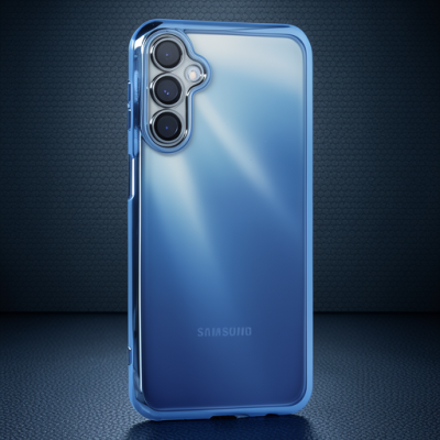 Samsung Galaxy A35 5g Kılıf Razer Lensli Silikon - Açık Mavi