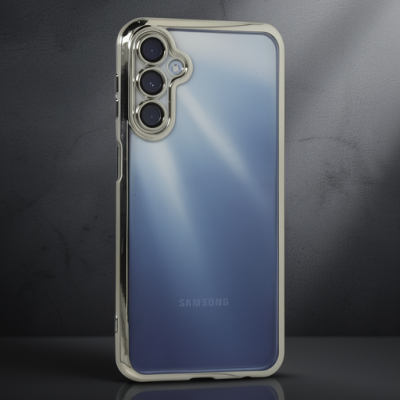 Samsung Galaxy A35 5g Kılıf Razer Lensli Silikon - Gümüş