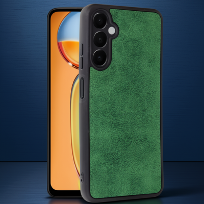 Samsung Galaxy A36 Kılıf Aras Deri Kapak - Koyu Yeşil