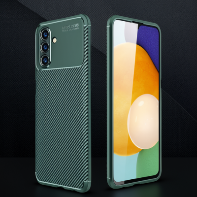Samsung Galaxy A36 Kılıf Auto Focus Karbon Kapak - Koyu Yeşil