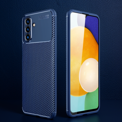 Samsung Galaxy A36 Kılıf Auto Focus Karbon Kapak - Lacivert