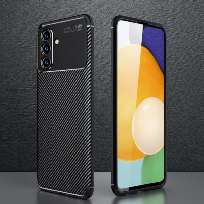 Samsung Galaxy A36 Kılıf Auto Focus Karbon Kapak - Siyah