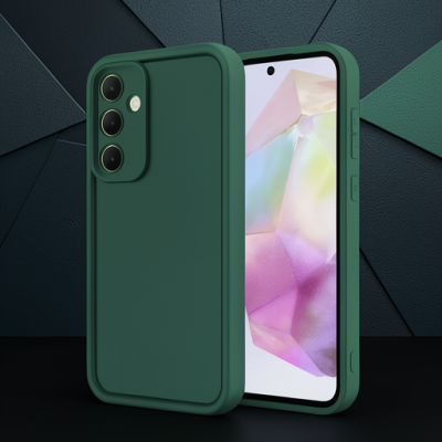 Samsung Galaxy A36 Kılıf Viera Silikon - Koyu Yeşil