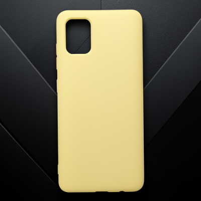 Samsung Galaxy A51 Kılıf Nano İçi Kadife Silikon - Sarı