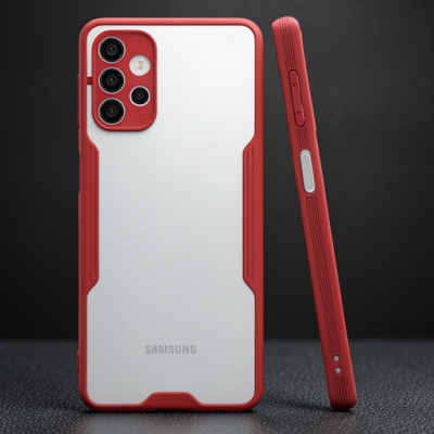 Samsung Galaxy A52 Kılıf Platin Silikon - Kırmızı