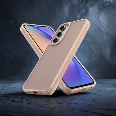 Samsung Galaxy A54 5g Kılıf Elegant Kapak - Pudra
