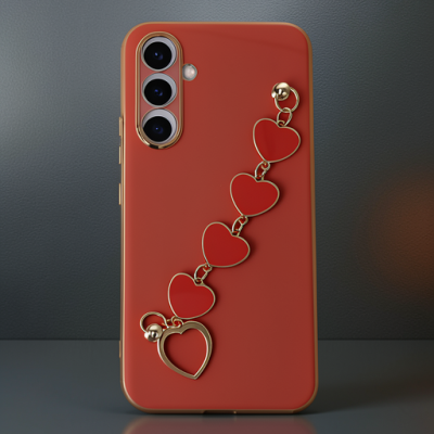 Samsung Galaxy A54 5g Kılıf Esila Silikon - Kırmızı