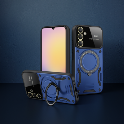 Samsung Galaxy A54 5g Kılıf Joy Lens Standlı Kapak - Lacivert