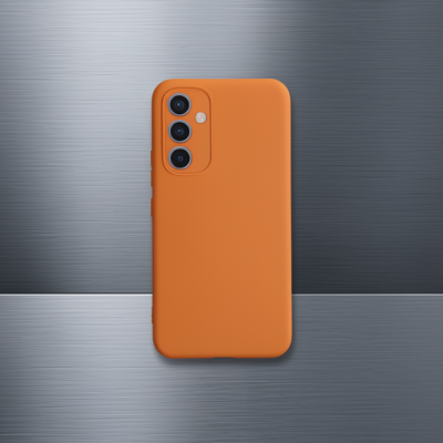 Samsung Galaxy A54 5g Kılıf Nano İçi Kadife Silikon - Turuncu