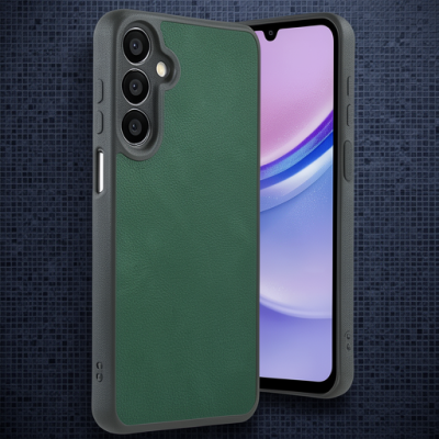 Samsung Galaxy A55 5g Kılıf Aras Deri Kapak - Açık Yeşil
