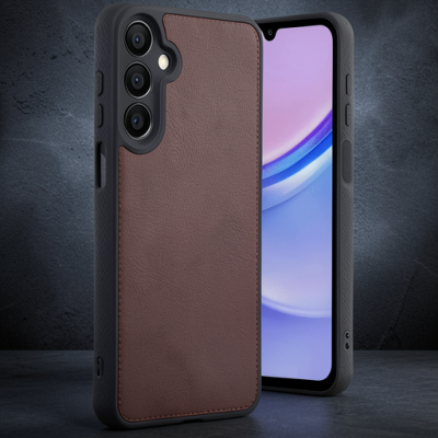 Samsung Galaxy A55 5g Kılıf Aras Deri Kapak - Bordo