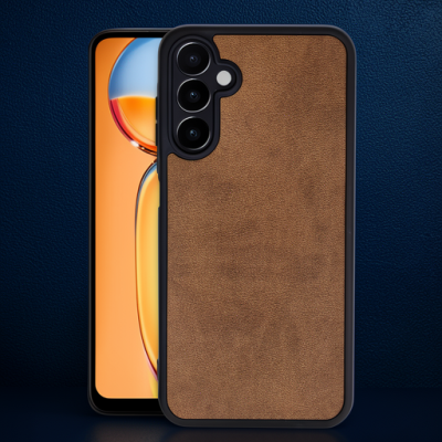 Samsung Galaxy A55 5g Kılıf Aras Deri Kapak - Taba