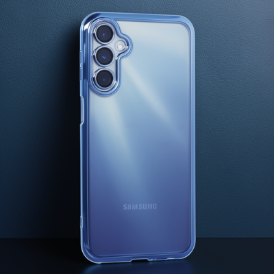 Samsung Galaxy A55 5g Kılıf Razer Lensli Silikon - Açık Mavi