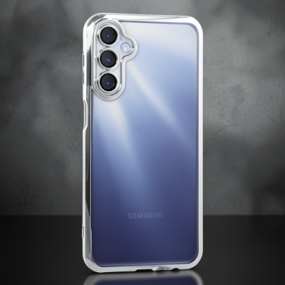 Samsung Galaxy A55 5g Kılıf Razer Lensli Silikon - Gümüş