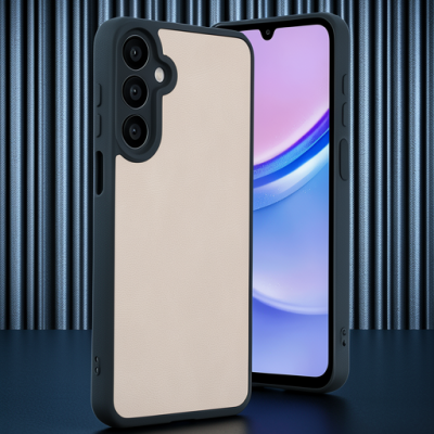 Samsung Galaxy A56 Kılıf Aras Deri Kapak - Pudra