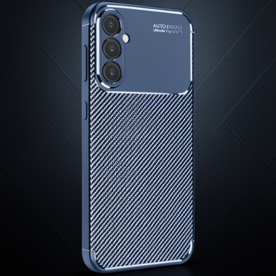 Samsung Galaxy A56 Kılıf Auto Focus Karbon Kapak - Lacivert