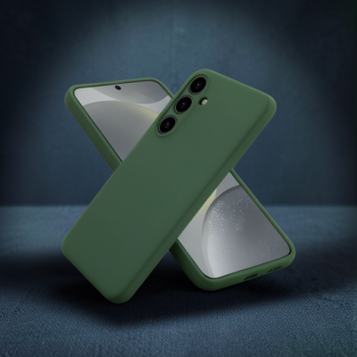 Samsung Galaxy A56 Kılıf First Silikon - Koyu Yeşil