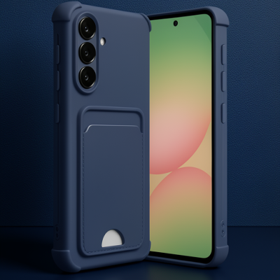 Samsung Galaxy A56 Kılıf Kelvin Kartvizitli Silikon - Lacivert