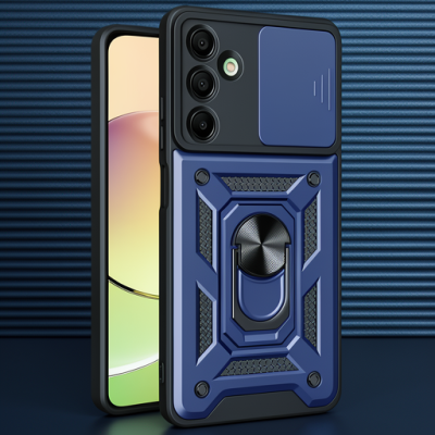 Samsung Galaxy A56 Kılıf Pars Lens Yüzüklü Silikon - Lacivert