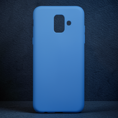 Samsung Galaxy A6 2018 Kılıf First Silikon - Mavi