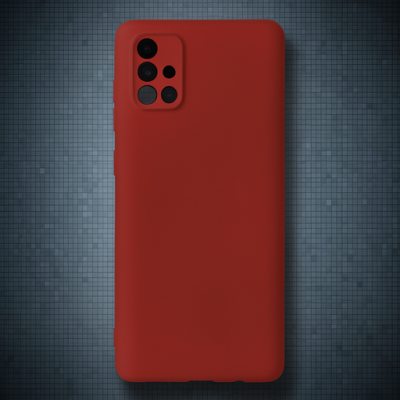 Samsung Galaxy A71 Kılıf First Silikon - Bordo