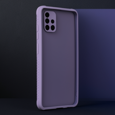 Samsung Galaxy A71 Kılıf Miami Şeffaf Silikon - Açık Mor