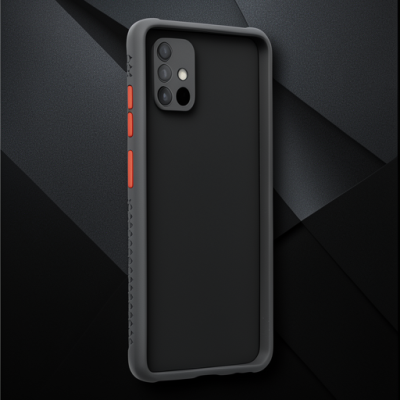 Samsung Galaxy A71 Kılıf Miami Şeffaf Silikon - Siyah