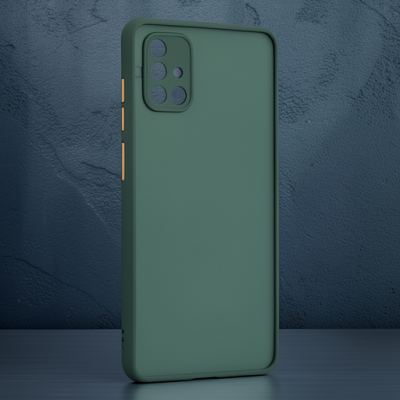 Samsung Galaxy A71 Kılıf Montreal Silikon Kapak - Yeşil