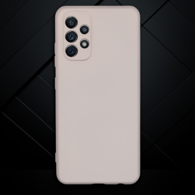 Samsung Galaxy A72 Kılıf Nano İçi Kadife Silikon - Pudra