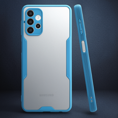 Samsung Galaxy A72 Kılıf Platin Silikon - Mavi