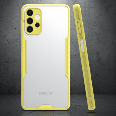 Samsung Galaxy A72 Kılıf Platin Silikon - Sarı