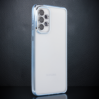 Samsung Galaxy A73 5g Kılıf Razer Lensli Silikon - Açık Mavi