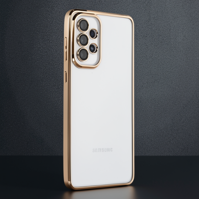 Samsung Galaxy A73 5g Kılıf Razer Lensli Silikon - Gold