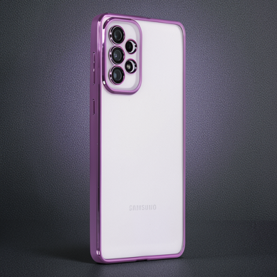 Samsung Galaxy A73 5g Kılıf Razer Lensli Silikon - Mor