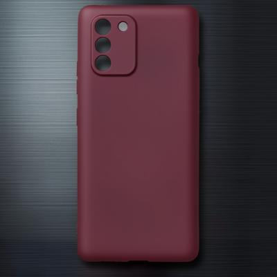 Samsung Galaxy A91 / S10 Lite Kılıf First Silikon - Mürdüm