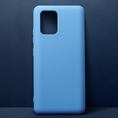 Samsung Galaxy A91 / S10 Lite Kılıf Nano İçi Kadife Silikon - Mavi