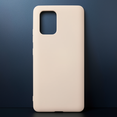 Samsung Galaxy A91 / S10 Lite Kılıf Nano İçi Kadife Silikon - Pudra