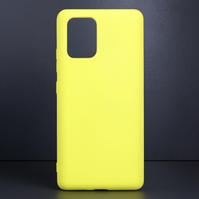 Samsung Galaxy A91 / S10 Lite Kılıf Nano İçi Kadife Silikon - Sarı